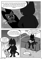 adorabat anthro bat bed blush censored comic dark-skinned_male mao_mao_heroes_of_pure_heart sheriff_mao_mao_mao text