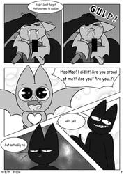 adorabat anthro bat blush censored comic dark-skinned_male mao_mao_heroes_of_pure_heart sheriff_mao_mao_mao text wings