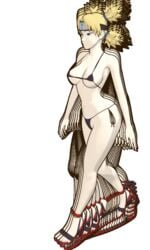 1girls 3d animated animated_gif artist_request bikini bikini_bottom bikini_top black_bikini black_panties black_swimsuit blonde_hair breasts cleavage female female_only footwear forehead_protector g-string gif green_eyes headband heels high_heels large_breasts legs micro_bikini naruto naruto_(series) naruto_shippuden panties revealing_clothes sandals seductive seductive_look seductive_smile solo solo_female solo_focus string_bikini swimsuit temari thighs thong tied_hair twintails walk_cycle walking wide_hips