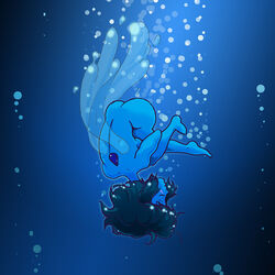 1girls air_bubbles ass ass_up back bangs blue_body blue_hair blue_skin blue_theme breasts bubble bubbles closed_eyes completely_nude completely_nude_female drclosure eyelashes feet female gem gem_(species) lapis_lazuli_(steven_universe) legs medium_hair nude nude_female solo solo_female steven_universe submerged underwater upside-down wings