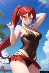 ai_generated beach bikini pornwaifu.ai pyrrha_nikos rwby