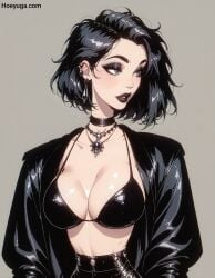 black_hair goth goth_girl gothic hoeyuga jorenran milf mommy mother necklace short_hair