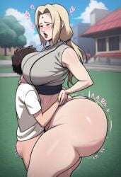 age_difference ahe_gao ai_generated big_breasts big_butt milf naruto naruto_(series) naruto_shippuden tsunade