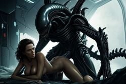 ai ai_generated alien ellen_ripley holidayking sigourney_weaver xenomorph