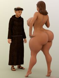 1boy 1boy1girl 1girls 3d 3d_(artwork) 5_fingers alondra_hoare areola areolae ass bald big_ass big_breasts big_hips bimbo breasts brown_hair cleavage clothed_male_nude_female curvy dark_hair female gigantic_breasts hips hourglass_figure huge_ass huge_breasts hugh_balls human hyper hyper_breasts large_ass large_breasts light-skinned_female light_skin male male/female mature mature_female milf monk mother_hoare naked nude nude_female nude_female_clothed_male nun original shaved_head shaved_pussy short_hair straight tattoo thefoxxx thick thick_hips thick_legs thick_thighs thighs vixensville voluptuous waist wide_hips