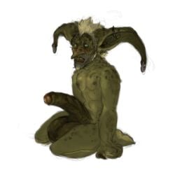 big_penis goblin goblin_(warcraft) goblin_male huge_cock kneeling male_only world_of_warcraft