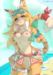 1girls 2d absurd_res animal_humanoid anthro bodily_fluids cowboy_shot cygames digital_media felid felid_humanoid female female_only feral furry genital_fluids genitals hi_res humanoid lalamedli mammal mammal_humanoid mia_(world_flipper) nipples pantherine pantherine_humanoid pussy solo solo_female tiger tiger_humanoid vaginal_fluids vaginal_penetration world_flipper yellow_body