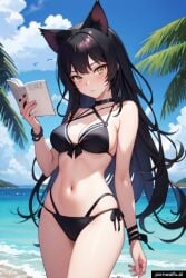 ai_generated beach bikini blake_belladonna pornwaifu.ai rwby