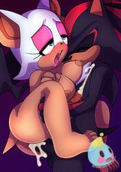 absurd_res anal ass balls bodily_fluids cum cum_in_ass cum_inside cum_leaking duo furry futanari genital_fluids hi_res humanoid_penis intersex male male_on_futa nude penis rouge_the_bat saltorii sega shadow_the_hedgehog sonic_(series)