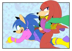 absurd_res ass crossdressing femboy grinding hi_res knuckles_the_echidna male male/male pantygremlin penis selfie sonic_(series) sonic_the_hedgehog