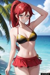 ai_generated beach bikini pornwaifu.ai pyrrha_nikos rwby