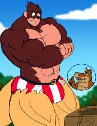 10s 2018 2boys bara bulge caseyljones crash_(series) dingodile male male_only muscle_growth muscular non-human non-human_only rilla_roo tagme video_games