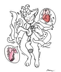 anal anal_sex anthro blush cardiophilia claws felid femboy fluffy gay gay_anal gay_male gay_sex genitals heart_(marking) heart_(organ) heart_symbol heartbeat hi_res homosexual homosexual_male homosexual_sex horn looking_pleasured male male/male male_only male_penetrated mammal markings medical_instrument monochrome organs paws penetration penis prostate_stimulation scientific_instrument sex signature solo stethoscope tentacle tentacle_sex toe_claws wafas x-ray_view