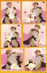 4_toes 5_fingers absurd_res ahe_gao anal anal_sex arms_tied balls beaver bed bedroom bodily_fluids bondage bondage bound brown_body brown_eyes brown_fur brown_hair brown_nipples camera_hud camera_view comic cum cum_dripping_from_ass cum_in_ass cum_in_mouth cum_inside duo feet fennephilim_fox fingers foot_on_head fur furniture genital_fluids genitals green_eyes hair hi_res holding_butt lace legs_tied looking_pleasured male male/male mammal mouse murid murine nipples penetration pink_hair precum recording_sex rodent tan_body tan_fur toes