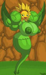 1girls 2015 9-puzzle big_breasts breasts conker's_bad_fur_day female female_focus female_only flower green_eyes huge_breasts miss_sunflower muscular muscular_female nipples nude rareware solo sunflower sunflower_(cbfd) sunflower_(conker's_bad_fur_day)