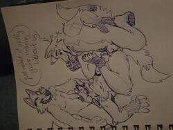 anthro bodily_fluids bukkake cum disney dreamworks epic_games fortnite genital_fluids genitals group group_sex hi_res male male/male mr._wolf_(the_bad_guys) nick_wilde penis sex teasing the_bad_guys thirstfur threesome threesome_invitation trio wendell_(fortnite) zootopia