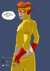 ass ass_focus ass_peek dc dc_comics evercras gay goggles kid_flash male_only solo_male the_flash_(series) wally_west young_justice