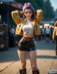 rumi_(kpop_demon_hunters) kpop_demon_hunters aippealing ai_generated sexy female hot petite kpop slim thin thin_waist narrow_waist