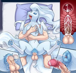 1boy 1girls 2019 4_toes absurd_res alolan_ninetales anatomically_correct anatomically_correct_pussy animal_genitalia animal_pussy anus balls_deep bed belly big_penis big_tail blue_anus blue_eyes blue_fur blue_pussy bodily_fluids canine canine_pussy close-up cum cum_in_pussy cum_in_uterus cum_inside cum_string drooling feet female feral fox furry genital_fluids hi_res hug human human_on_feral human_penetrating internal interspecies large_penis larger_female leaking legs_up long_penis long_tail male male_on_feral mammal motion_blur multi_tail navel ninetales nintendo no_nipples nude on_back on_top open_mouth pawpads paws penetration penis pokémon_(species) poképhilia pokemon pokemon_sm pokephilia pull_out pussy pussy_juice saliva sex size_difference soles spread_legs spreading squirting straight tail thin_waist tongue tongue_out uterus vaginal_penetration video_games wet wide_hips x-ray zeamaeri zoophilia