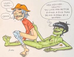 2boys 2d_(gorillaz) balls ballsack butt cock dick fully_naked fully_naked_male fully_nude fully_nude_male gay gay_male gorillaz h_r182doc male/male male_only male_penetrated male_penetrating male_penetrating_male murdoc_niccals partially_clothed partially_clothed_male penis plump_ass riding_cock sex squatting squatting_on_penis