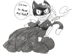 6_penises anthro atlus balls belt big_balls big_penis chair clothed clothing domestic_cat felid feline felis furniture genitals huge_balls huge_penis hyper hyper_balls hyper_genitalia hyper_penis kerchief male mammal mask megami_tensei morgana_(persona) multi_genitalia multi_penis okineko on_chair partially_clothed penis persona_(series) persona_5 sega sitting sitting_on_chair smoking solo utility_belt what