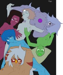 6+girls 6girls amethyst_(steven_universe) cartoon_network from_above gem_(species) jasper_(steven_universe) lapis_lazuli_(steven_universe) looking_at_viewer lying multiple_boys multiple_girls nude nyong-choi pearl_(steven_universe) peridot_(steven_universe) pose ruby_(steven_universe) size_difference small_breasts steven_universe steven_universe:_the_movie