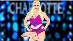 1futa big_penis charlotte_flair futa_only futanari intersex large_penis lewdbus penis presenting_penis solo testicles wwe wwe_diva