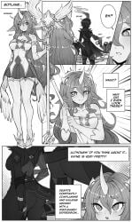 1futa 2girls animal_ear_fluff animal_ears animal_genitalia_on_humanoid animal_penis black_hair brush brushing celestial_(league_of_legends) comic comic_page comic_panel comics cute cute_face demoncursed_vayne futa_on_female futanari green_hair horn horse horse_penis horsecock horsecock_futa horsecock_on_humanoid latex latex_suit league_of_legends light-skinned_female light-skinned_futa light-skinned_futanari light_skin long_hair long_penis looking_at_another looking_at_partner looking_at_viewer looking_up shauna_vayne shy soraka star_guardian_series star_guardian_soraka vayne wings wings_on_back youndinasiix