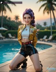 rumi_(kpop_demon_hunters) kpop_demon_hunters aippealing ai_generated sexy female hot petite kpop slim thin thin_waist narrow_waist