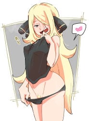 cynthia (pokemon) from pokemon by gluten000000