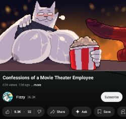 bara barazoku beefy chubby chubby_anthro chubby_male fizzy_(youtuber) fizzzzzzzzzzzzzzzy fizzzzzzzzzzzzzzzy_(youtuber) gay gay_male looking_at_viewer male male_only meme musk ritcherr sweat sweat_stain sweatdrop sweating text thumbnail youtube youtuber youtuber_boy youtuber_character fire popcorn popcorn_bucket big_pecs pectorals presenting_pecs moobs embarrassed nipples fizzy25 anonymous_male offscreen_character red_skin cock big_penis long_penis balls ballsack uncircumcised uncut