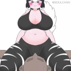 1boy 1girls 2d 2d_(artwork) 2d_animation anthro anthro_female big_hips big_thighs bigger_female black_and_white_clothing black_and_white_fur black_and_white_hair black_eyes black_tank_top bloated_belly blush blush_lines blushing_female blushing_profusely bouncing_breasts bouncy bowel_sounds bra brap breasts breasts_bigger_than_head brown_fart brown_gas chubby chubby_belly chubby_female cleavage cleavage_overflow cleavage_window clothed clothed_female crop_top dark-skinned_male dark_skin enjoying enjoying_farting exercise_clothing facefart facefarting faceless_male facesitting fart fart_cloud fart_everywhere fart_fetish fart_torture farting farting_in_face farting_in_mouth farting_on_another farting_on_face female female_focus femdom furry furry_female gas gassy gassy_ass gassy_female growling_belly gurgling gurgling_noise hips hips_wider_than_shoulders jiggle jiggle_physics jiggling_breasts larger_female light-skinned_female light_skin loving loving_gaze malesub milf mommy mommy_kink pussy pussy_outline queef shaking shaking_breasts short_hair shorter_than_10_seconds skunk skunk_ears skunk_girl skunk_spray skunk_stripe skunk_tail sleeveless smell smelly smelly_ass smelly_farts smile smiling smug smug_face soulchan sound sports_bra stink stink_fumes stinky stinky_ass stinky_fart tagme tank_top thick thick_hips thick_thighs thighs thighs_bigger_than_head twitter twitter_link vagina vagina_outline video white_background