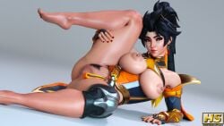 1girls 3d_model 3d_render anran areolae asian asian_female black_hair blizzard_entertainment chinese chinese_female clothed clothed_female dark_hair female female_only hagiwara_studio heroine human human_only legs light-skinned_female light_skin looking_at_viewer nipples overwatch ponytail posing pubic_hair pussy red_eyes smile smiling_at_viewer solo solo_female studio