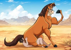 anal bestiality buck_(home_on_the_range) chocobanana disney duo equid equine facesitting feral flexing hand_on_butt hi_res home_on_the_range horse human human_on_feral human_rimming_feral interspecies looking_at_another looking_back looking_back_at_another looking_down looking_down_at_another male male/male mammal nude oral rimming sex sitting sitting_on_another smile tail teeth