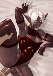 2019 2boys abs alternate_version_available ambush_(trap) anal anal_sex axred7 balls bodysuit bodysuit_aside crossdressing cum_ring dark-skinned_femboy dark-skinned_male dark_elf dark_skin drow drow_male earrings elf elf_male femboy fishnet_armwear fishnet_stockings fishnets girly latex latex_bodysuit male male_only muscular_femboy nipple_bulge penis penis_size_difference pointy_ears precum sex short_hair thick_thighs thighhighs trap uncut veiny_penis white_eyebrows white_eyelashes white_hair yaoi