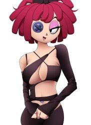 1girls bedroom_eyes breasts button_belly_button button_eye doll_girl glitch_productions gooseworx p0stalk ragatha ragatha_(tadc) ragatha_(the_amazing_digital_circus) ragdoll red-haired_female red_hair skimpy solo_female tagme the_amazing_digital_circus triangle_nose