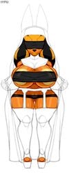 1girls 2019 absurd_res anthro areola_slip areolae armwear ass bandeau_bikini big_breasts big_ears blindfold breasts cameltoe canine cleavage clothed clothing curvy dog ebony_marionette_georg female front_view full_body furry garter_belt garter_straps hi_res high_heels hourglass_figure huge_ass huge_breasts humanoid legwear lingerie lips mammal marthedog nun orange_skin original_character panties partially_colored platform_heels shoes shorts simple_background sketch text thick_lips thick_thighs thigh_gap thigh_highs underboob undressing watermark white_background white_legwear wide_hips yellow_lips