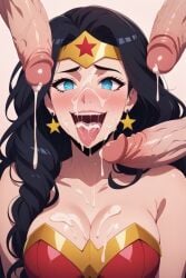 ahe_gao ai_generated breasts cum dc dc_comics ejaculation penis wonder_woman wonder_woman_(series)