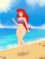 ariel ariel_(the_little_mermaid) bottomless bottomless_female darkseether disney disney_princess pussy the_little_mermaid