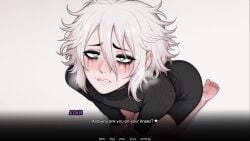 ai_generated femboy ghost ghost_boy green_eyes haunted_by_femboy male_only quinn_(haunted_by_femboy) shower showering smeared_makeup steam sucking_penis tagme video video_games white_hair