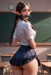 ai_generated braid classroom elf_girl school_uniform