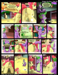 applejack_(mlp) dragon_you_over_(kitsune_youkai) english_text friendship_is_magic furry kitsune_youkai my_little_pony page_34 presenting_hindquarters smooth_skin spike_(mlp) sweetie_belle_(mlp) tagme