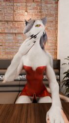 3d 4k 9:16 absurd_res anonymous_gender clitoral_hood clothed clothing digital_media_(artwork) dress female genitals hand_holding hi_res human looking_at_viewer mammal prehensile_clitoral_hood rain_silves sergal thiccsmough