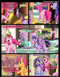 dragon_you_over_(kitsune_youkai) english_text friendship_is_magic furry kitsune_youkai my_little_pony page_11 pinkie_pie_(mlp) smooth_skin spike_(mlp) twilight_sparkle_(mlp)