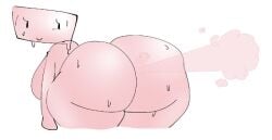 big_ass big_butt fart fart_cloud fart_fetish no_watermark pink_body pink_fart sweaty_body sweaty_butt unknown_artist unknown_character