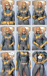 1girls ass barbara_gordon batgirl comic dc_comics official_art undressing