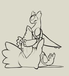 2d_animation animal_genitalia animated barbed_corona_glans big_penis claws female feral fin flapping_wings frame_by_frame generation_3_pokemon genital_slit genitals glans hand_on_penis handjob happy holding_penis huge_penis larger_male larger_sub latias latios legendary_pokemon looking_at_another looking_at_partner loop lying male male/female mikapoofs monochrome narrowed_eyes nintendo nubbed_penis on_back open_mouth penile penis penis_sway pokemon pokemon_(species) sex sitting sitting_on_another size_difference smaller_female smile spread_wings straddling straddling_penis submissive tapering_penis thick_penis two-handed_handjob wings