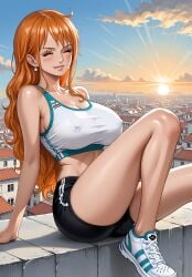 ai_generated clothing female female_only handcock nami_(one_piece) one_piece