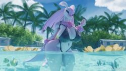 1girls 3d anthro anus_peek ass beach big_ass big_breasts big_thighs bikini breasts eric_el_nsfw female female_focus female_only fur furry huge_ass huge_breasts huge_thighs looking_at_viewer lovander lovander_(mayosplash) pal_(species) palworld pink_body pink_hair pink_skin purple_eyes tactical_gear tagme thick_hips thick_thighs thighs water