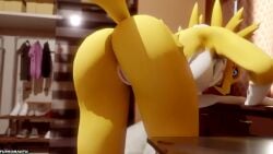 1girls anthro dildo dildo_in_pussy filling filming_masturbation filming_sex furromantic furry furry_female furry_only masturbation pussy_juice renamon riding_dildo rising sound squirt squirting tagme video video_camera yellow_body yellow_fur